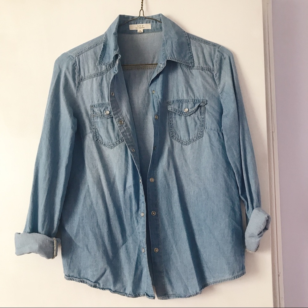 Jean button up